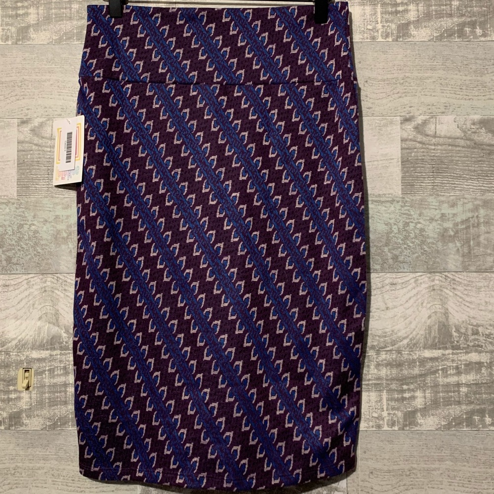 COPY - LulaRoe Cassie Pencil Skirt Plum Blue ~ NEW